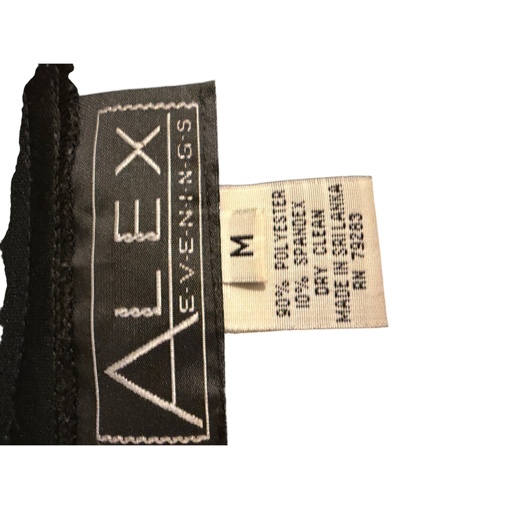Alex Evenings Wmns Black Velvet Open Front Cardigan Jacket Size M Formal Evening - Picture 10 of 10
